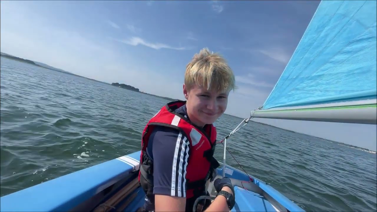Sailing around Brownsea Island in an Enterprise Dinghy