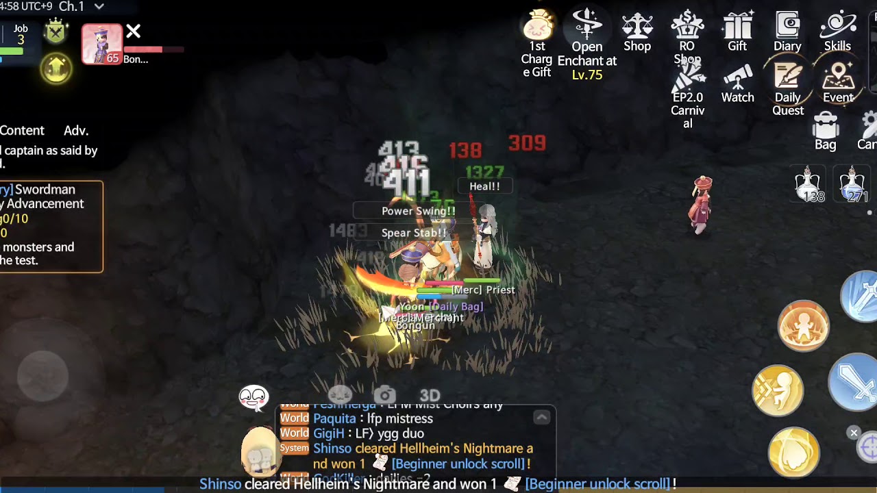 Ragnarok Origin Agi Str Knight Fireblend weapon test