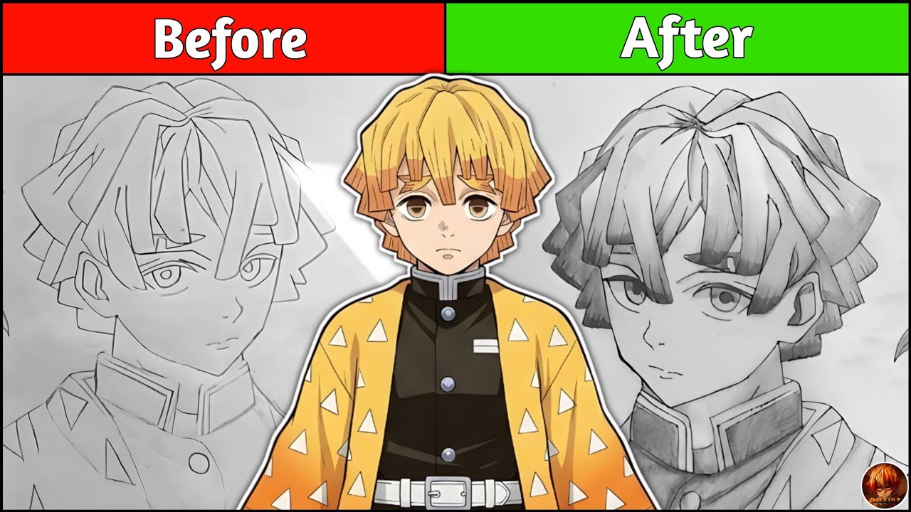 Shading Zenitsu: The Most Underrated Character in Demon Slayer ⚡🔥 || #demonslayer
