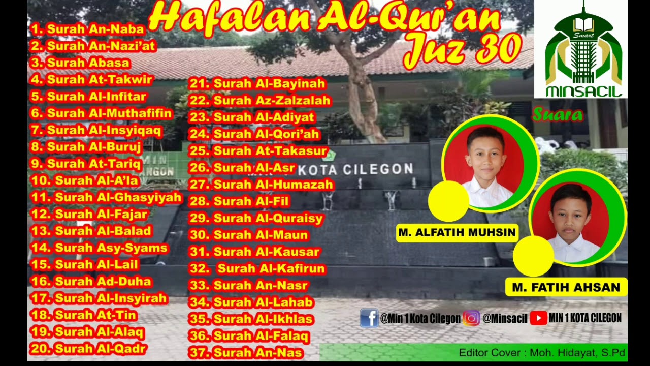 VIRAL.!!!! Suara merdu lantunan ayat suci Al-Qur'an Juz 30 oleh Duo Fatih siswa MIN 1 Kota Cilegon