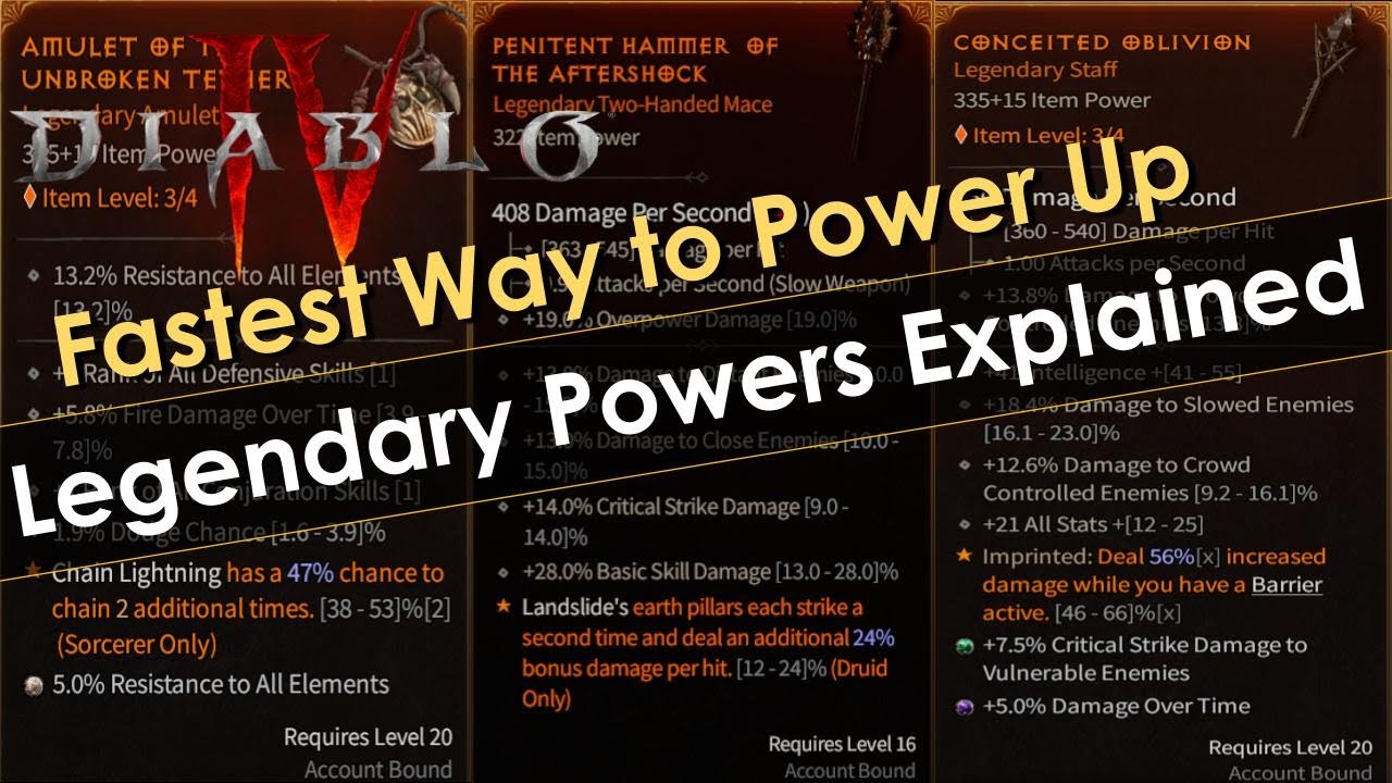 The Most Important Way to Power Up in Diablo 4 - Legendary Powers Explained