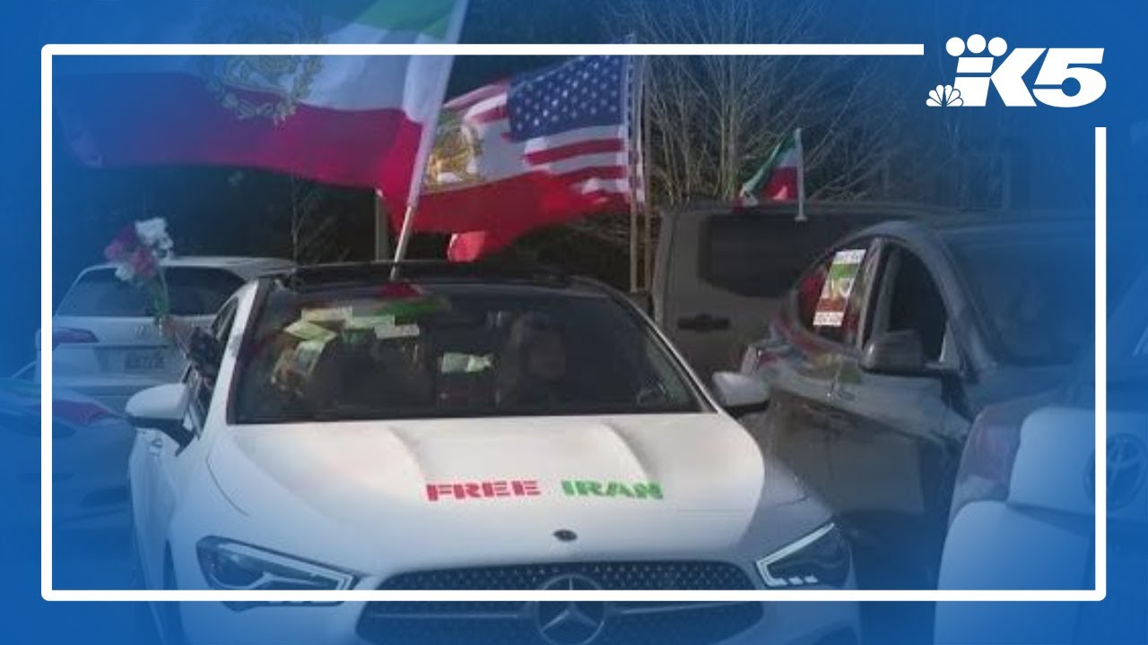 Hundreds of cars rally on Seattle-area freeways in support of US strikes on Iran