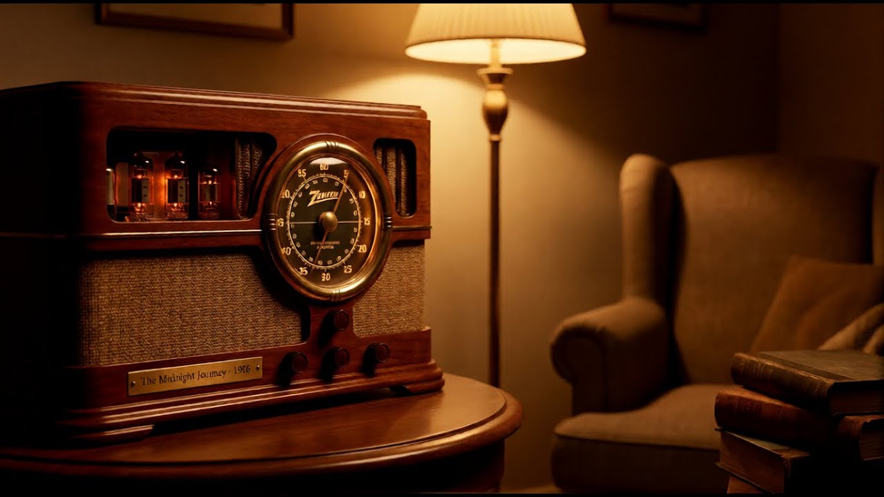 Tuned into 1958: Immersive Late-Night Radio Experience (1-Hour Music Mix) | The Midnight Frequency