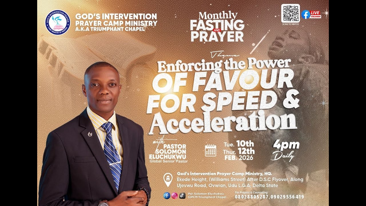 DAY (2) OF OUR PROPHETIC MONTHLY FASTING & PRAYER  PROGRAM WITH PST SOLOMON ELUCHUKWU