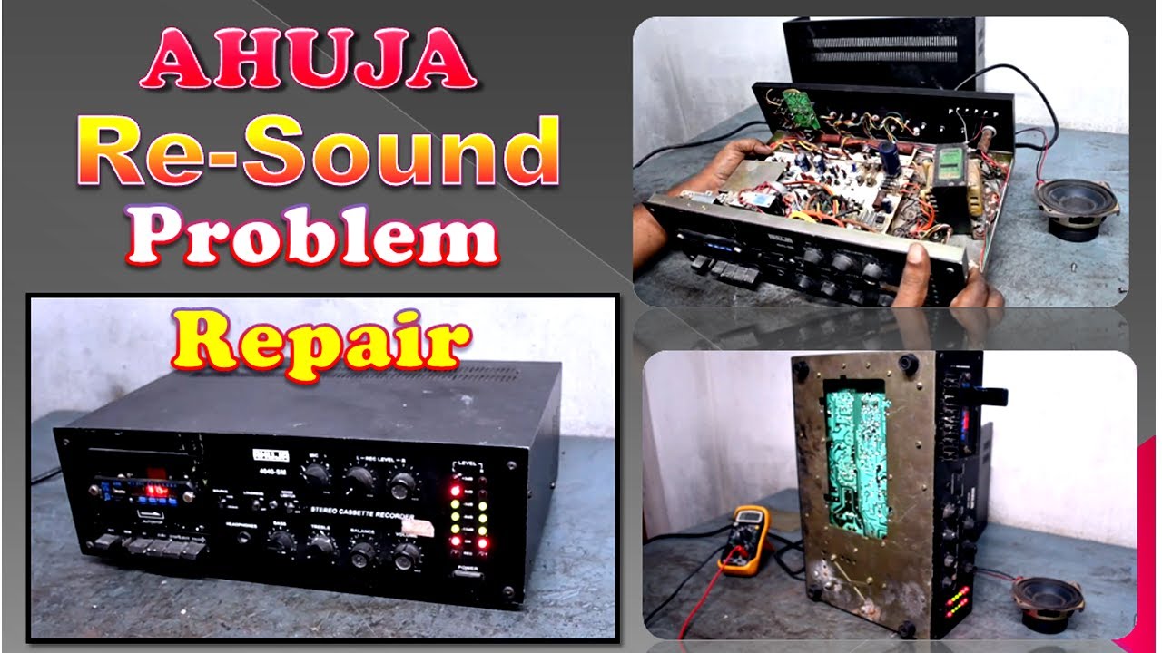 Ahuja deck repair/Ahuja deck resound problem/Ahuja amplifier low sound repair.
