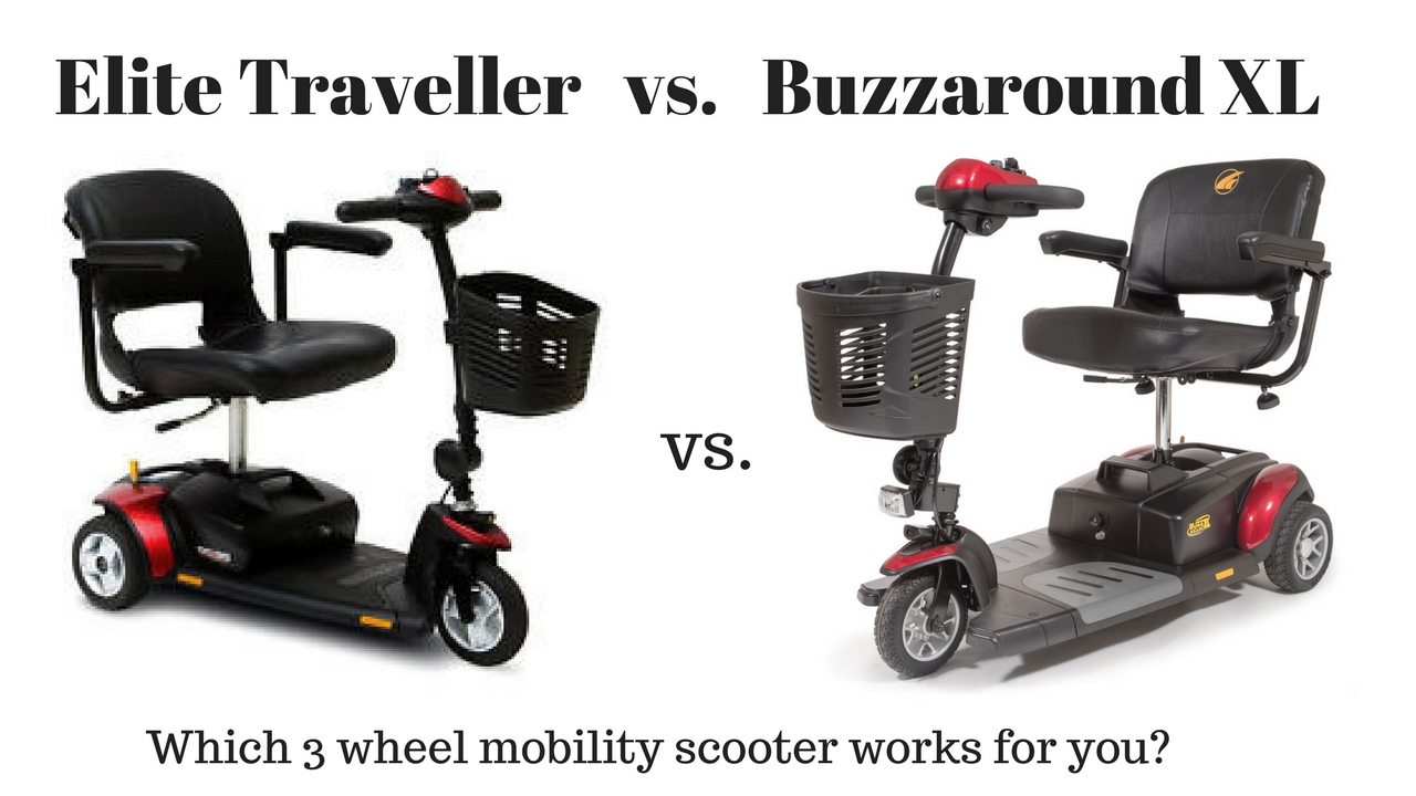 Buzzaround XL vs Elite Traveller 3 Wheel Scooter