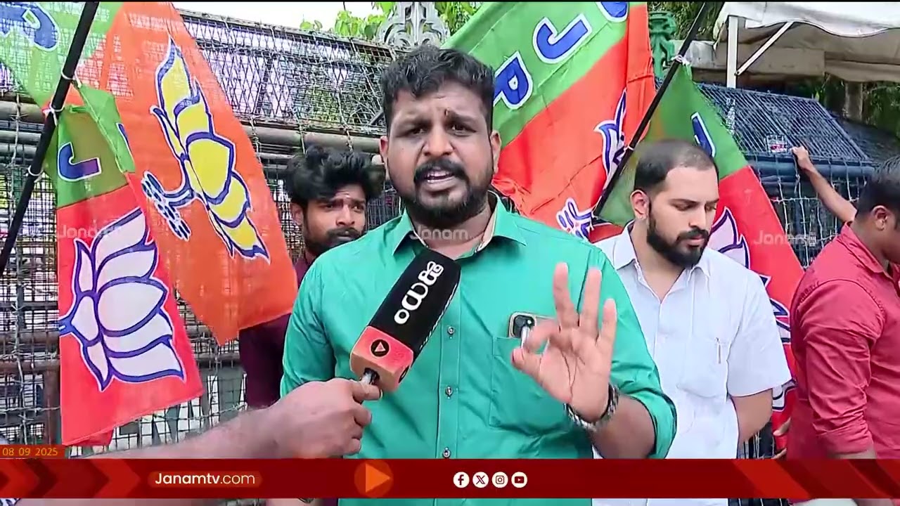 ഭരണസിരാകേന്ദ്രത്തിന് മുന്നിൽ OP. സിന്ദൂർ പൂക്കളമിട്ട് യുവമോർച്ച; 