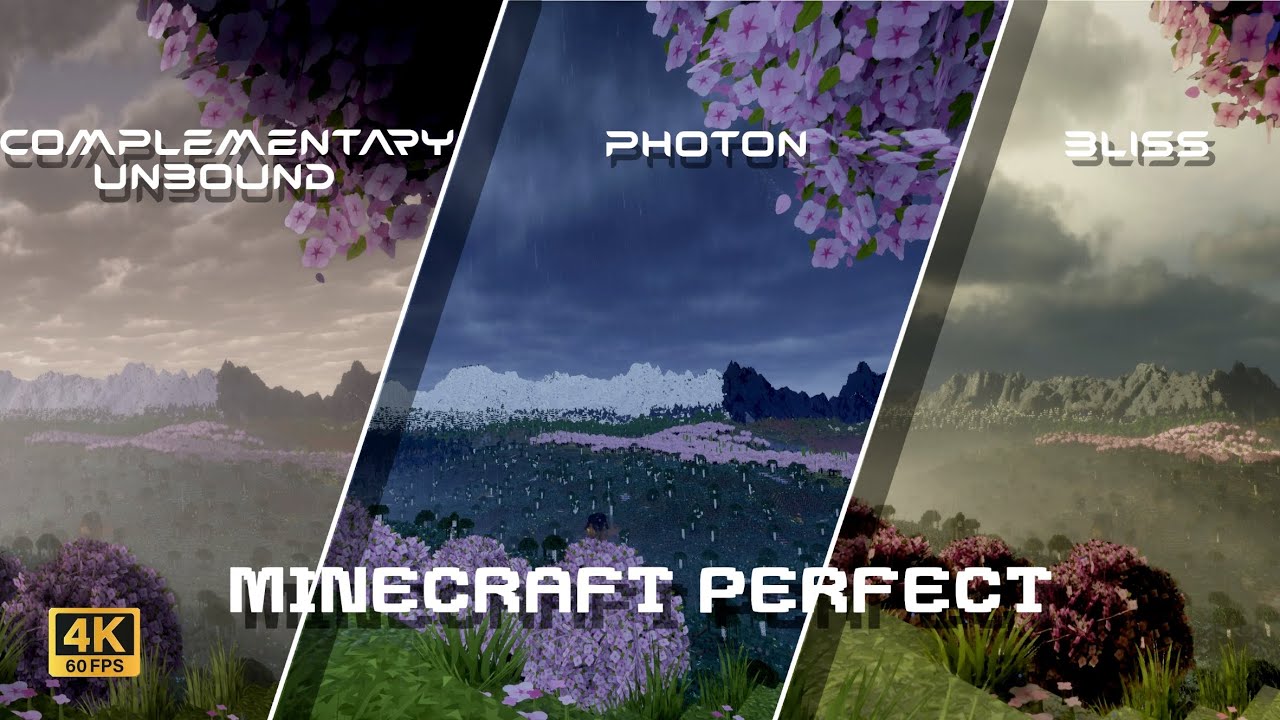 [4K] MINECRAFT in 2024 What is the BEST Shaders - Complementary Unbound / Photon / Bliss Tested