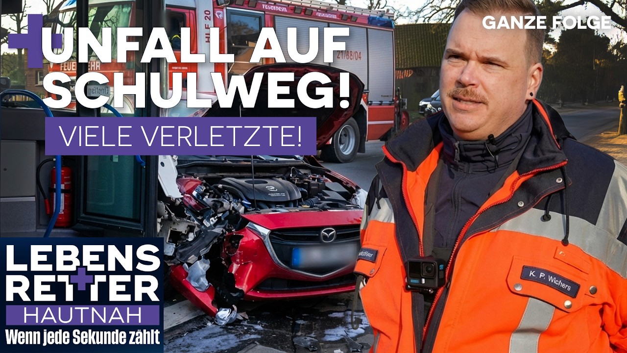 Schulbus-Crash am Morgen! Kinder unter Schock! Rettungskr&auml;fte im Gro&szlig;einsatz! | Lebensretter hautnah