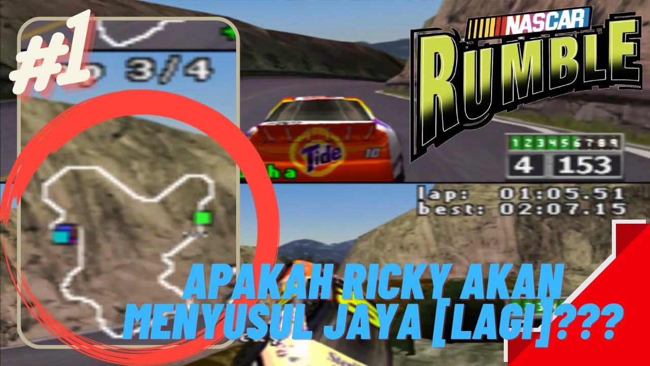 Balapan Ricky vs. Jaya DIMULAI!!! | Nascar Rumble (PS1) Rookie 1