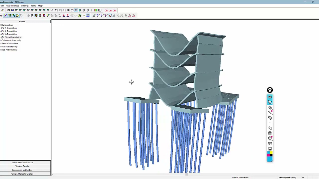 Grade Beams, Piles, and Pile Caps in ADAPT-Builder
