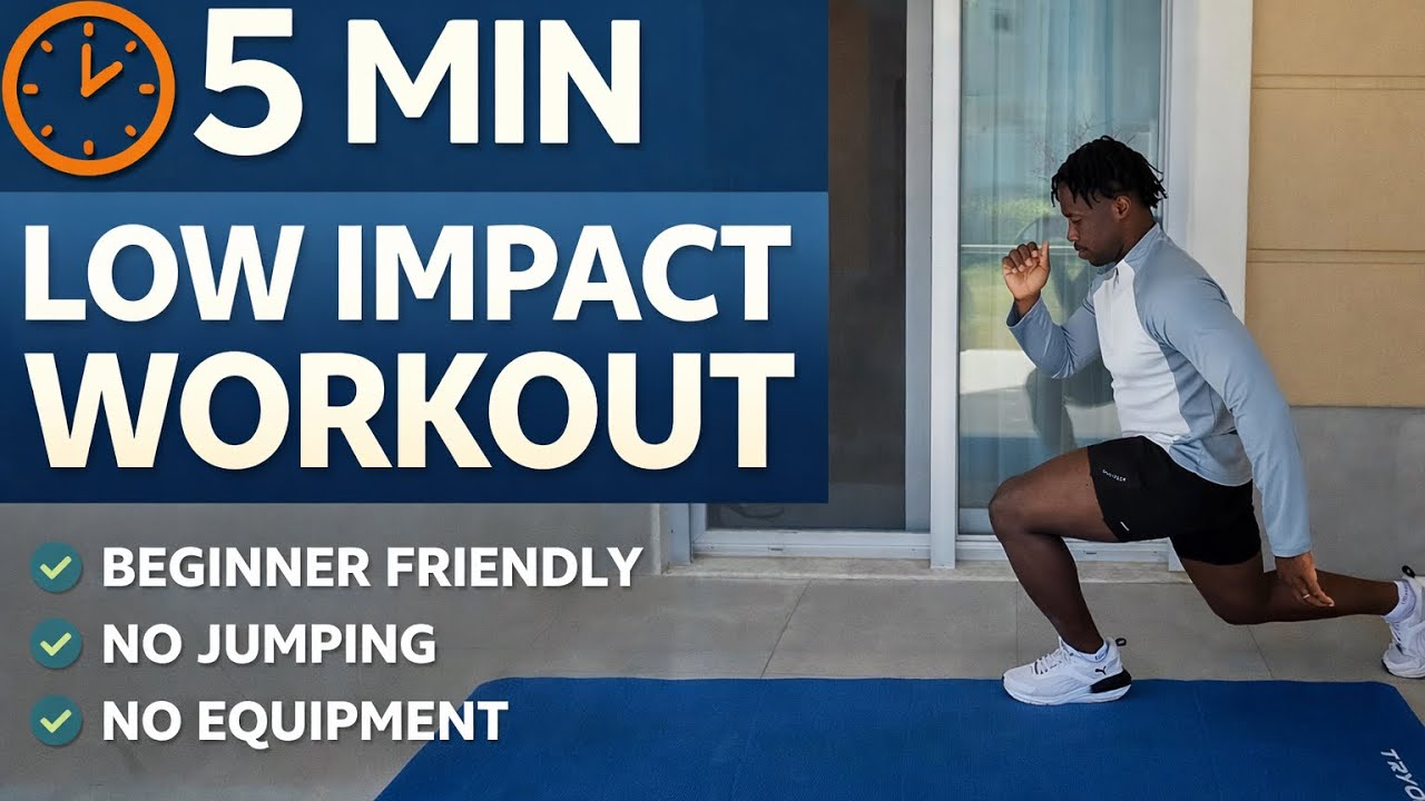 5 Minute Low Impact Workout | Beginner Friendly • No Jumping • At Home