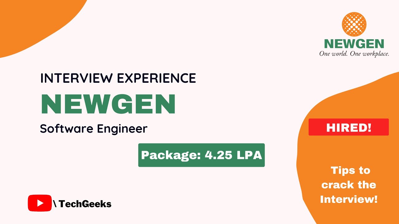 Newgen Interview Experience | Recruitment Process | How I got selected in Newgen Software? | 2021
