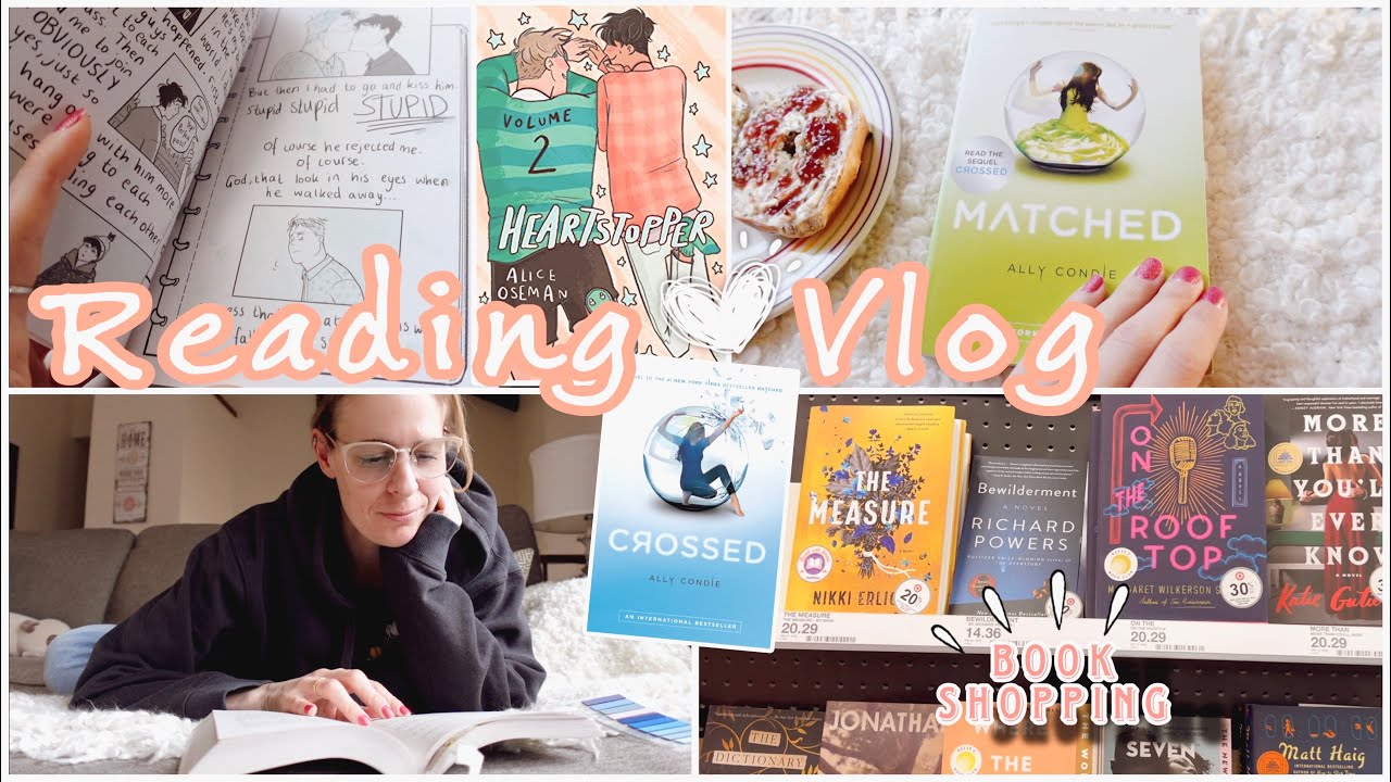 Reading Vlog ⭐️ 5 Sterne Bücher | Ich lese Heartstopper 🤍 + die Matched Trilogy 📚 Book Shopping