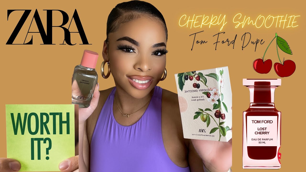 DESIGNER PERFUME DUPE 🚨: #ZARA CHERRY SMOOTHIE🍒 #zaraperfume #tomfordlostcherry #cherrysmoothie