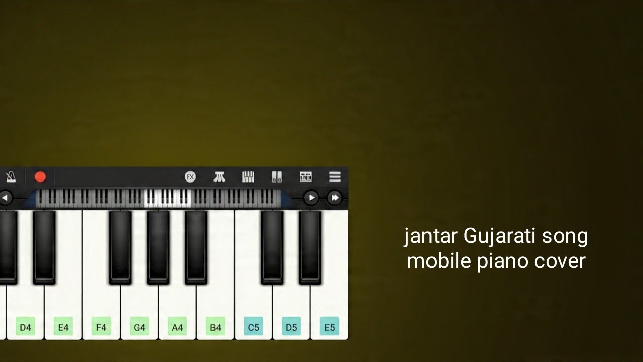 Jantar vaagaa     Gujarati song mobile piano instrumental cover