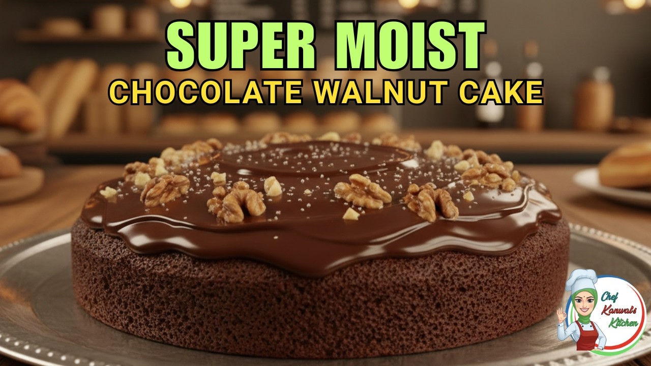 Easy Chocolate Walnut Cake Recipe with Eggs & Homemade Ganache | Chef Kanwal's Kitchen