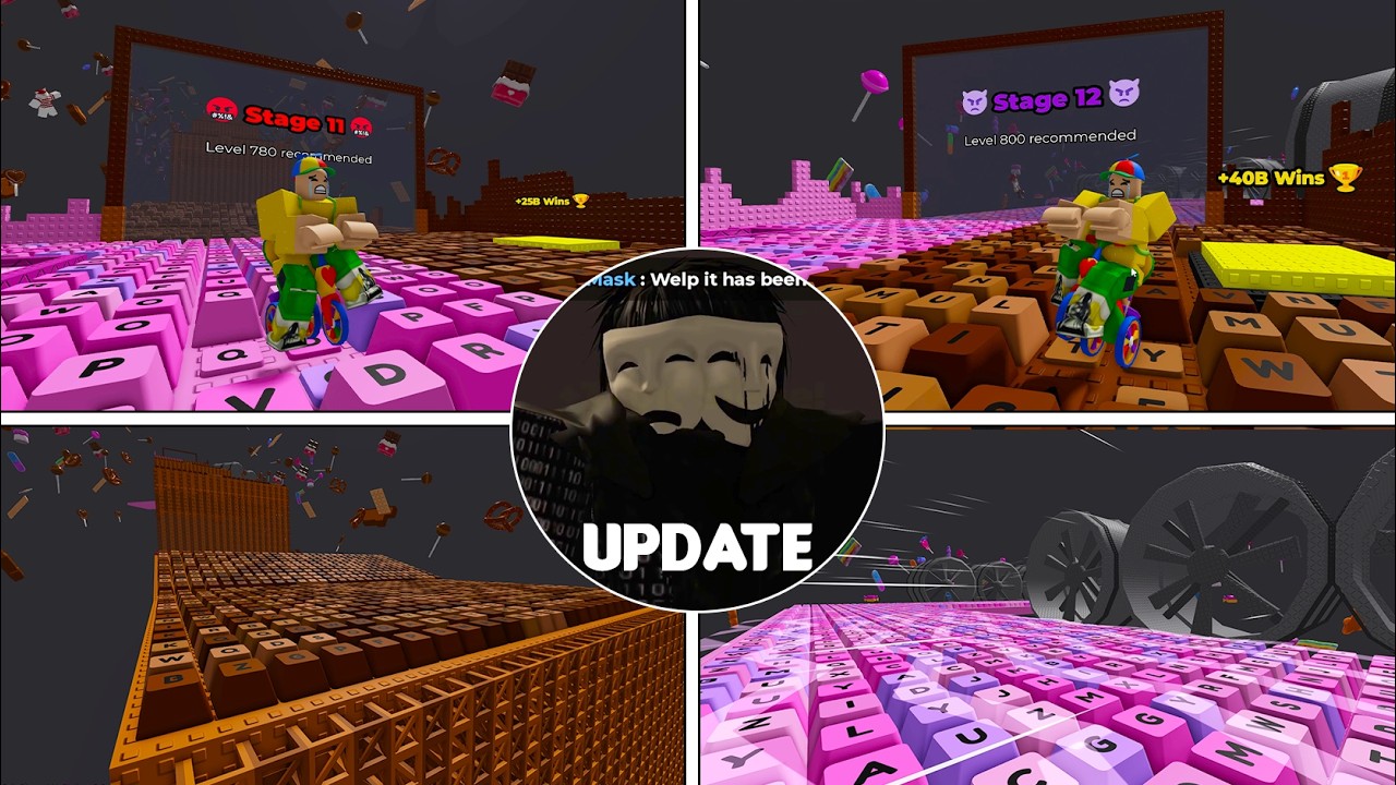 NEW UPDATE STAGE 11 & 12 World 3 in +1 Keyboard Escape #roblox