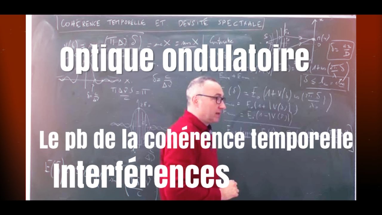 Interf&eacute;rences lumineuses : coh&eacute;rence temporelle et contraste