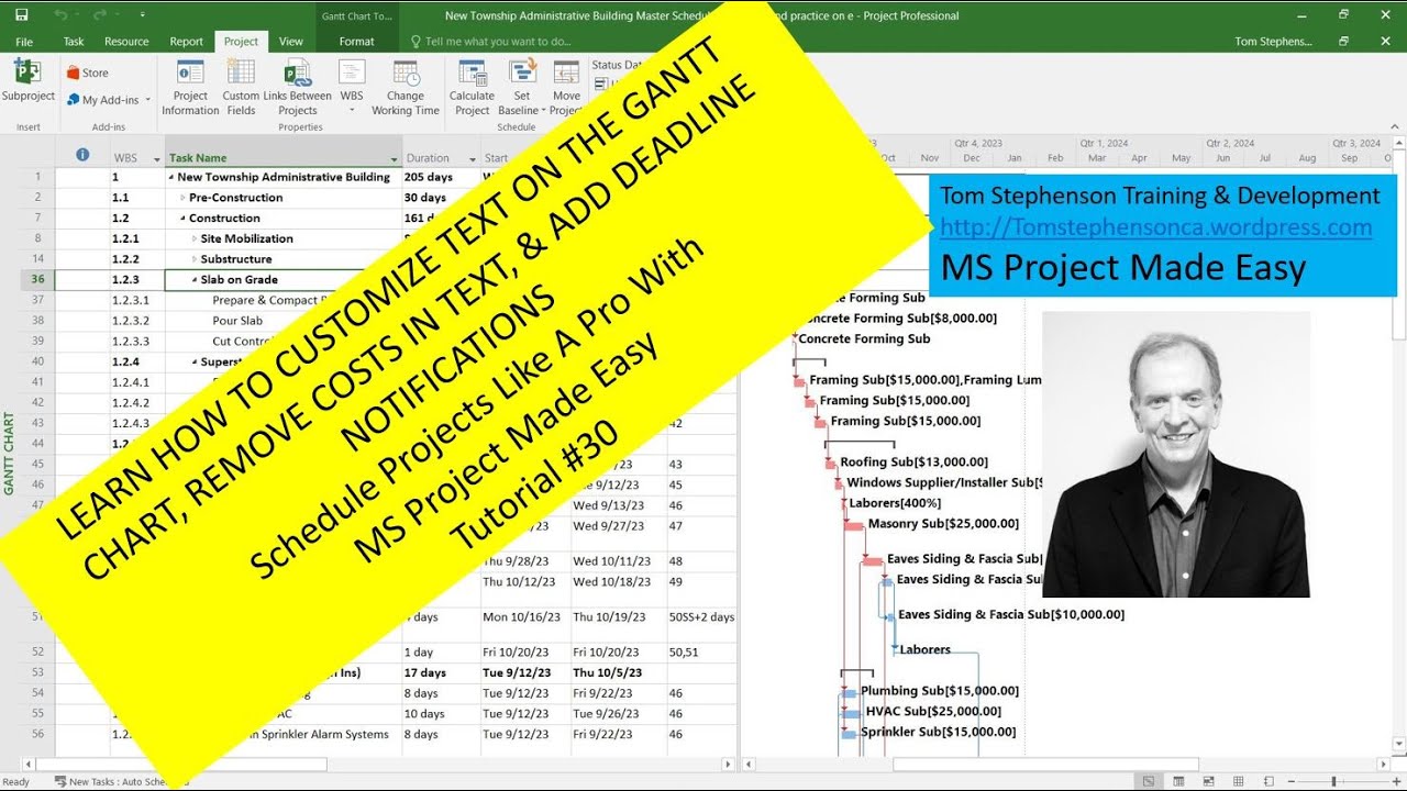 MS PROJECT СТАЛО ПРОЩЕ: КАК НАСТРОИТЬ ТЕКСТ НА ДИАГРАММЕ ГАНТТА, УДАЛИТЬ РАСХОДЫ ИЗ ТЕКСТА И ДОБА...