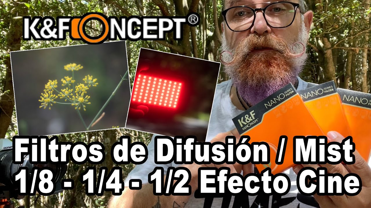 Filtros de difusión Black Diffusion / Mist 1/8 1/4  1/2 de K&F Concept - EN ESPAÑOL