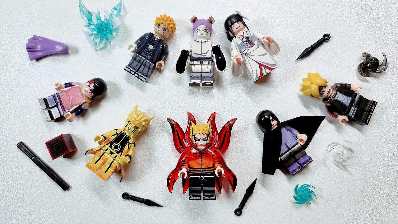 LEGO UNOFFICIAL BORUTO | NARUTO - HINATA - SARADA - BORUTO - MOMOSHIKI - SASUKE