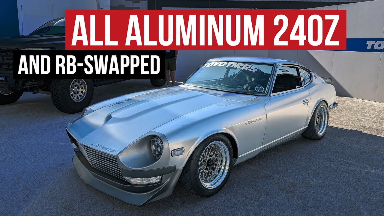 В этом Nissan 240z с двигателем RB все панели заменены на алюминиевые, производства Star Road.