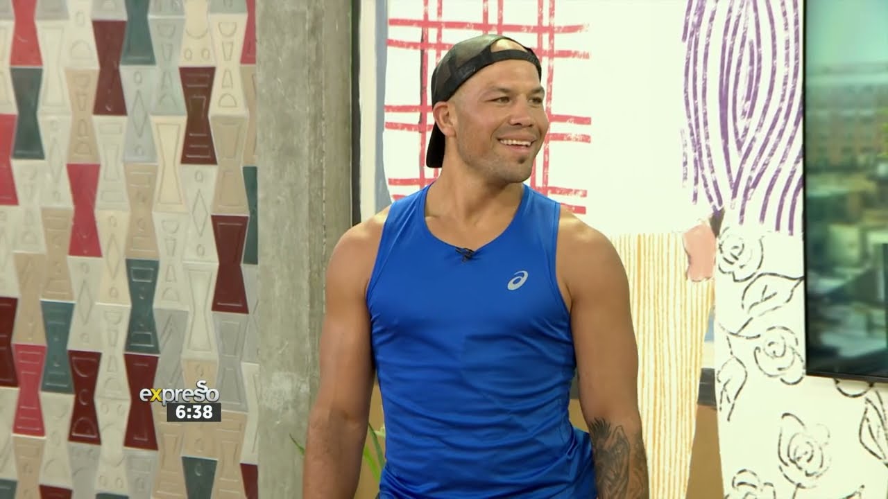 Fitness: Ryle works out with Morgan Newman
