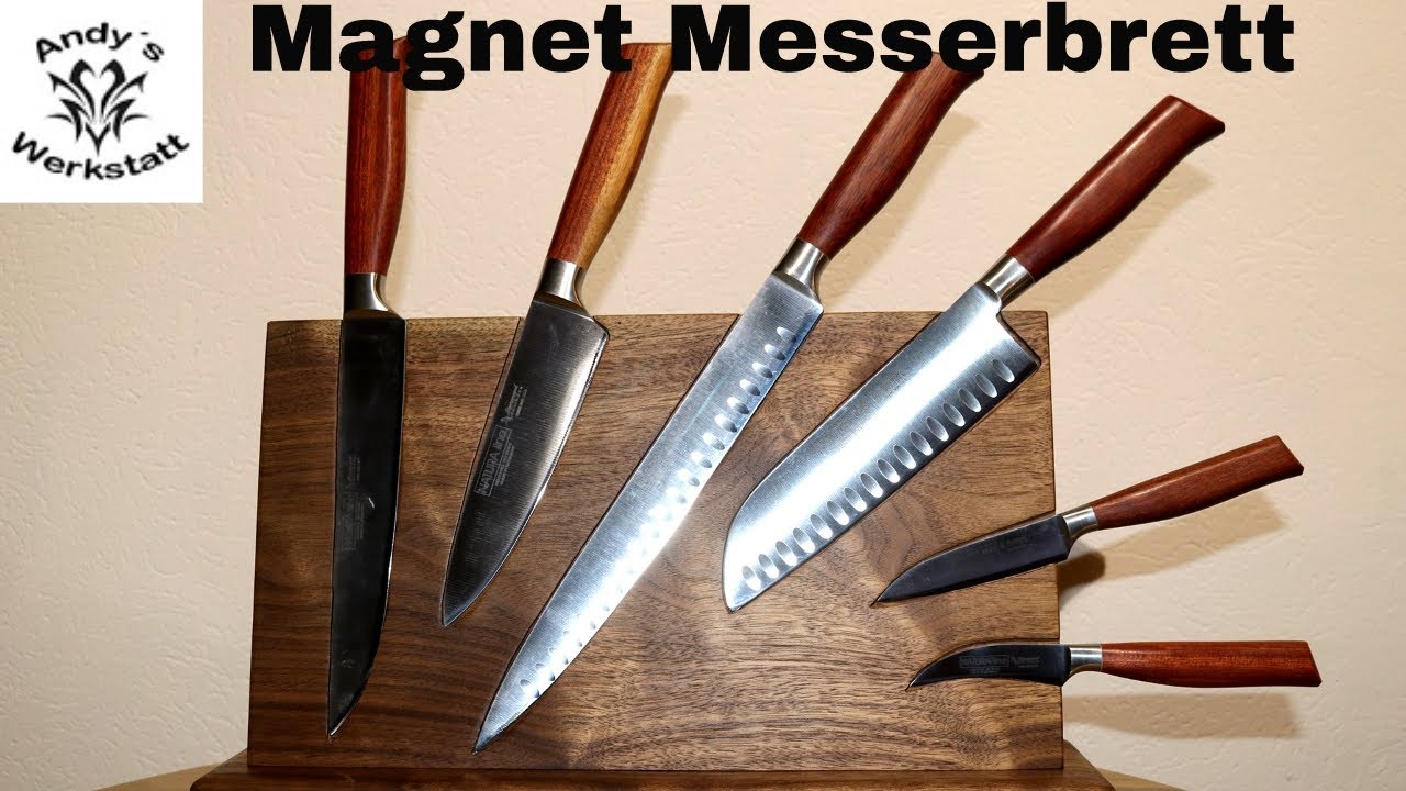 🔪 Magnetisches (Neodym) Messerbrett selber bauen aus Nussbaum - diy