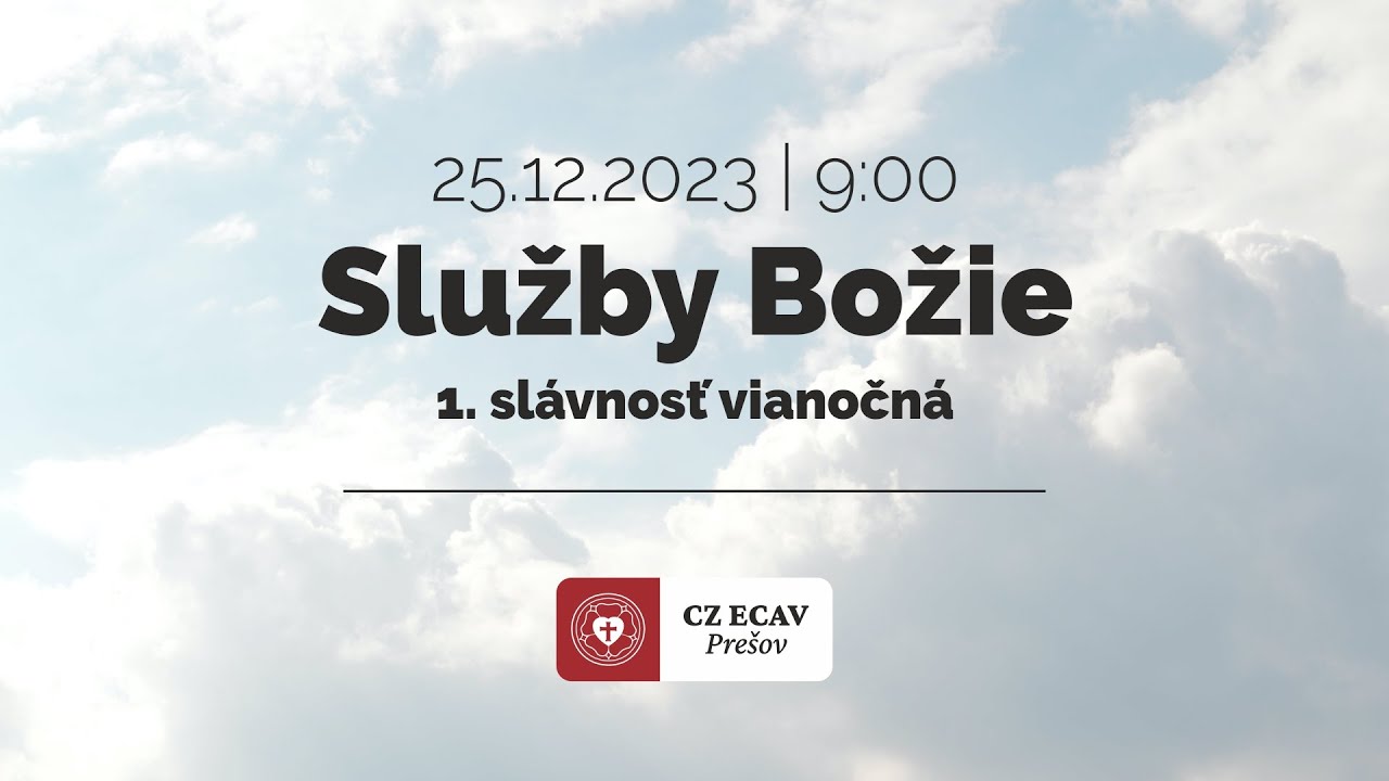 Služby Božie | 1. slávnosť vianočná | 25.12.2023