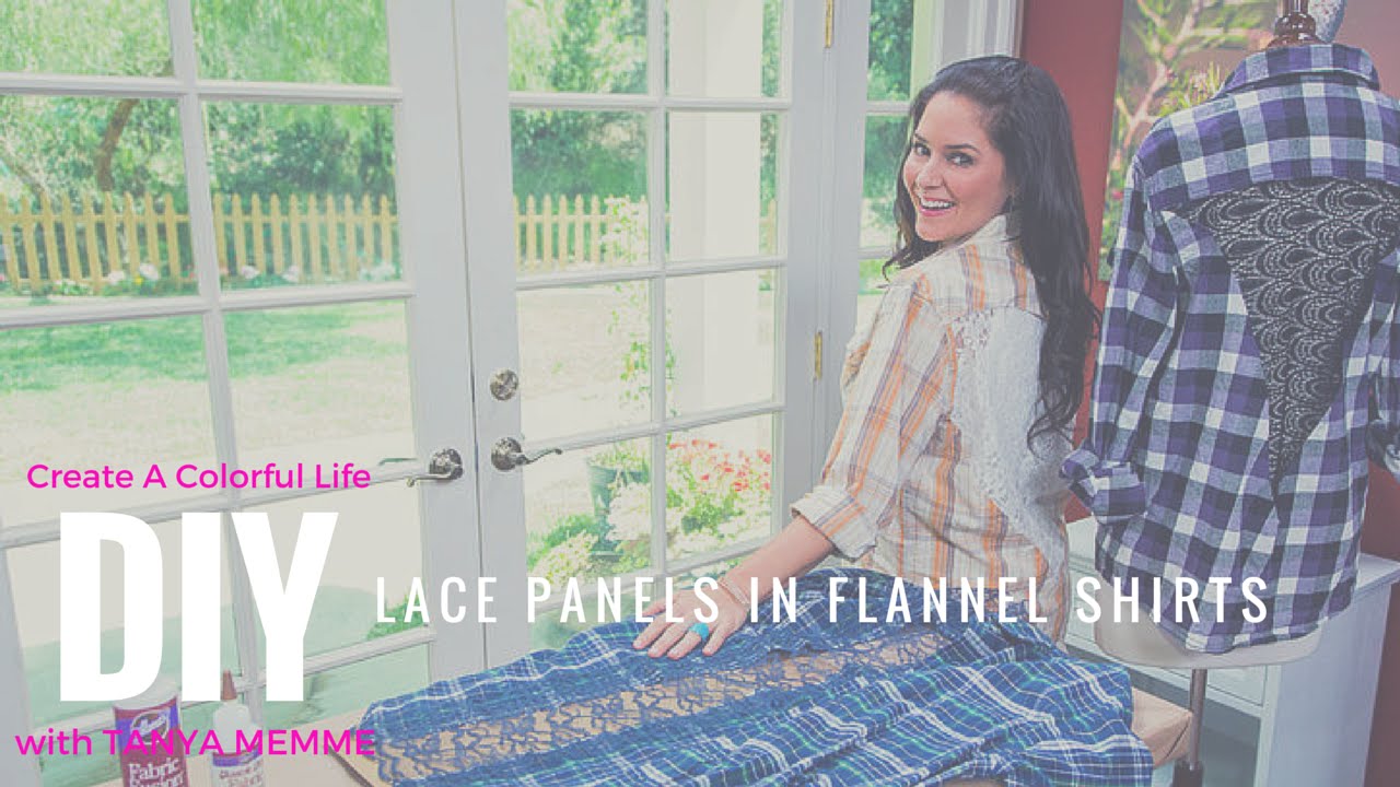 Add lace panels to flannel shirts & get the look for less!