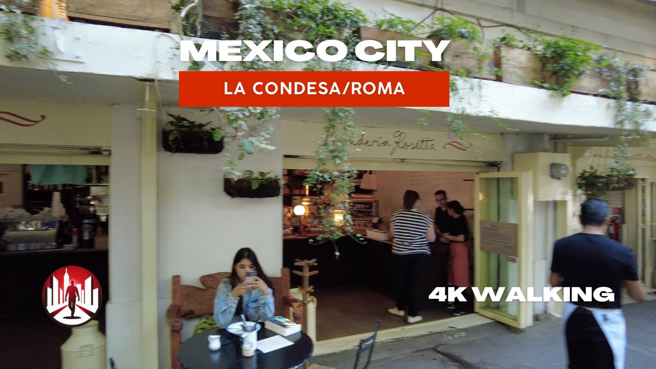 Mexico City: La Condesa to Roma 4K walking tour