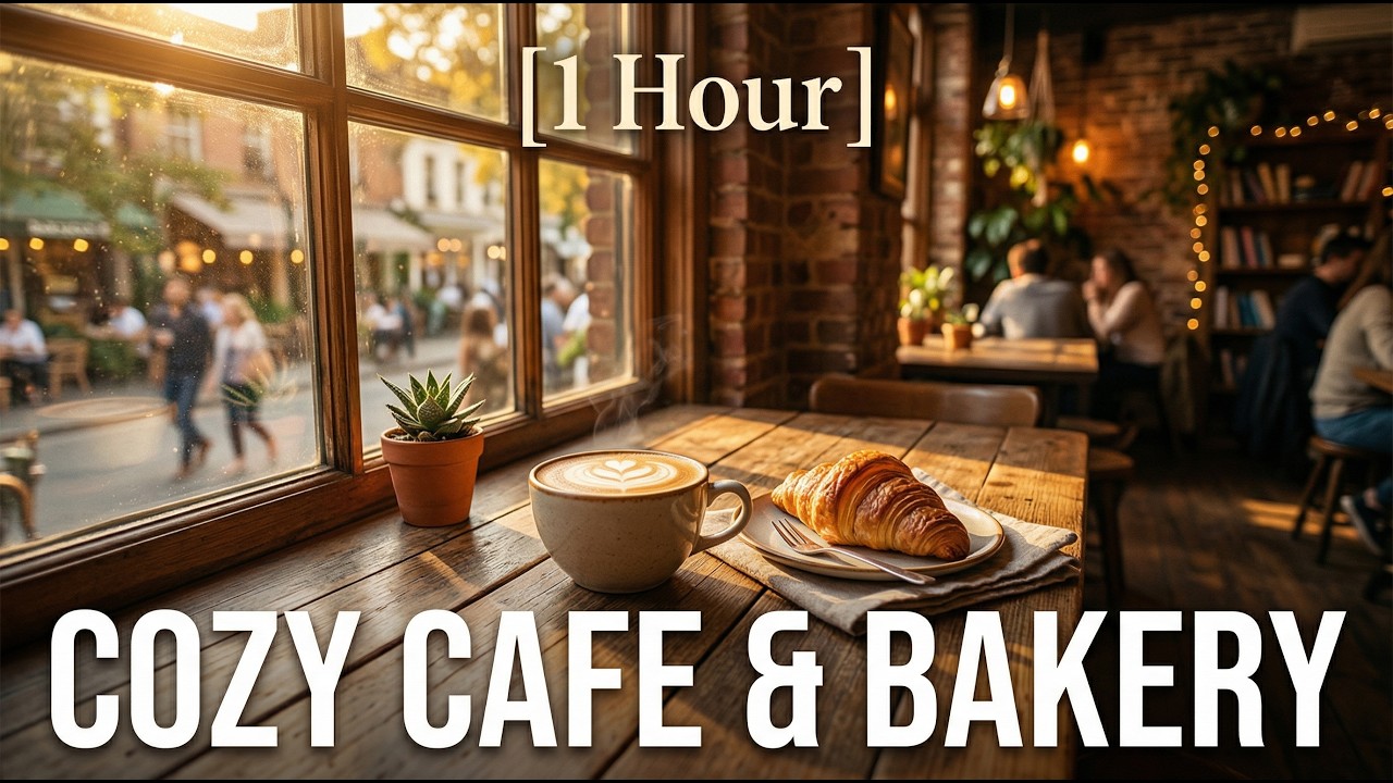 1 Hour Relaxing Cafe Music ☕ Cozy Bakery Ambience & Warm Jazz