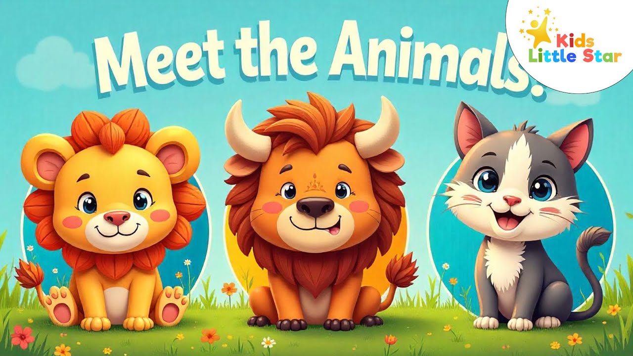Learn Animal Names for Kids 🦁 | Animals Sounds & Pictures | Kids Little Star🌟