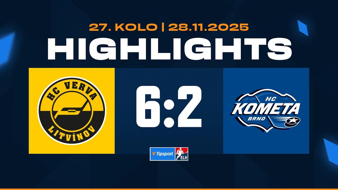 Highlights | HC Verva Litvínov vs. HC Kometa Brno 6:2 | 28.11.2025