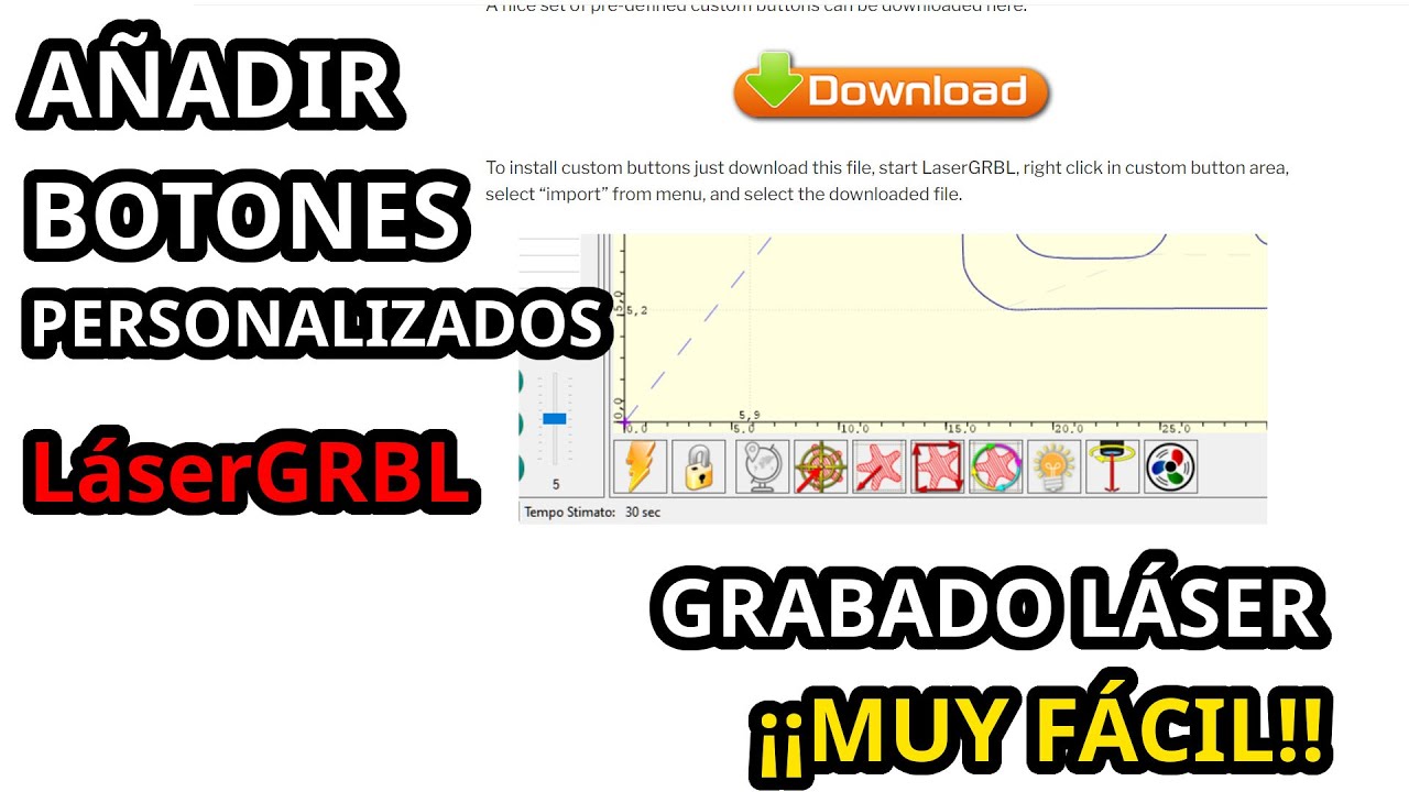 Añadir Botones Personalizados a LaserGRBL. Corte y Grabado Láser. 431
