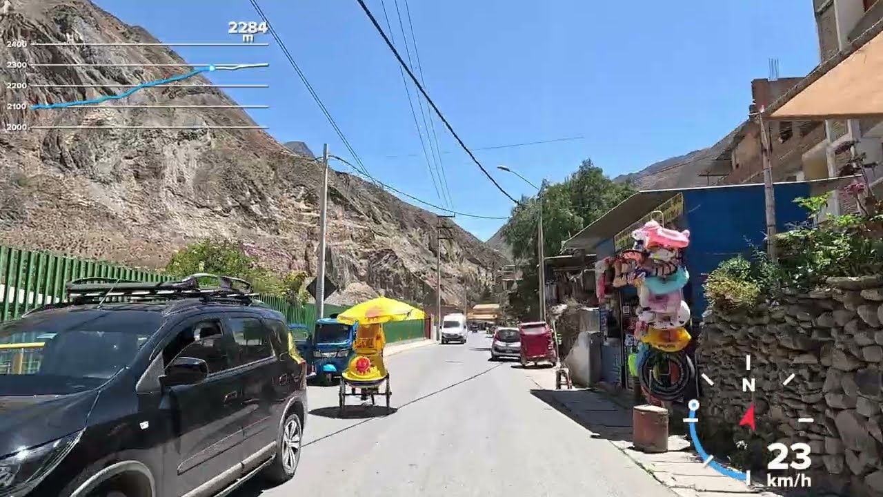 Road Trips - Roads of Perú - from Churín (Lima) Km 105 to  Oyón (Lima) Km 135 - GPS - 4K - Upgrade