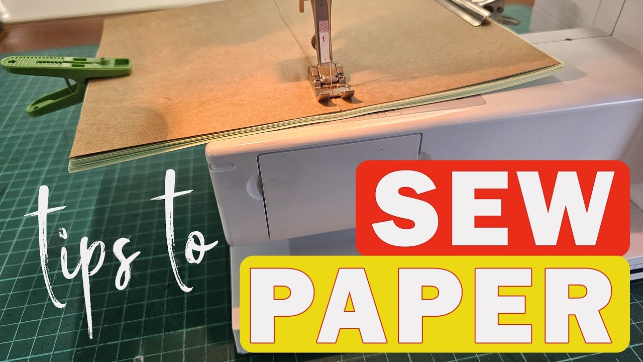 Tips for sewing thick paper on domestic machine to make notebooks