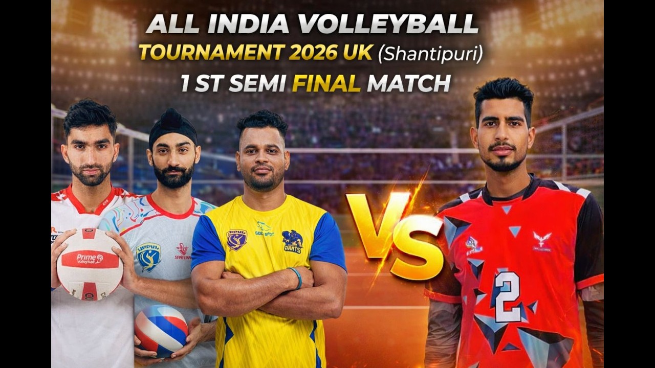 1st SEMI FINAL -KARAN SANDHU VS ROBIN WALYAN - ALL INDIA VOLLYBALL TOURNAMENT SHANTIPURI UTTARAKHAND