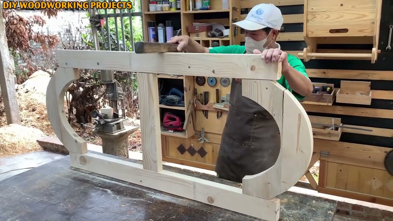 Woodworking Skills Of Master Carpenter  Perfect Wood Recycling Project