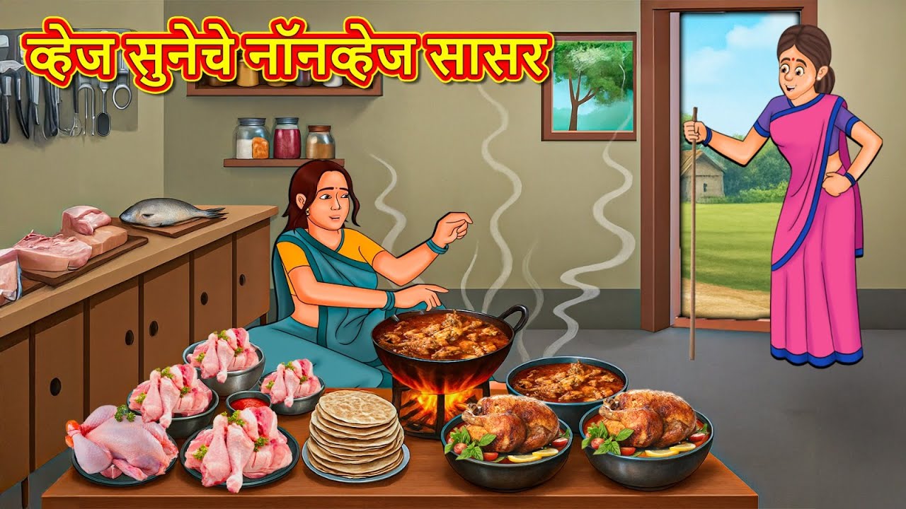 व्हेज सुनेचे नॉनव्हेज सासर | Marathi Stories | Marathi Moral Stories | Marathi Goshti | Fairy Tales