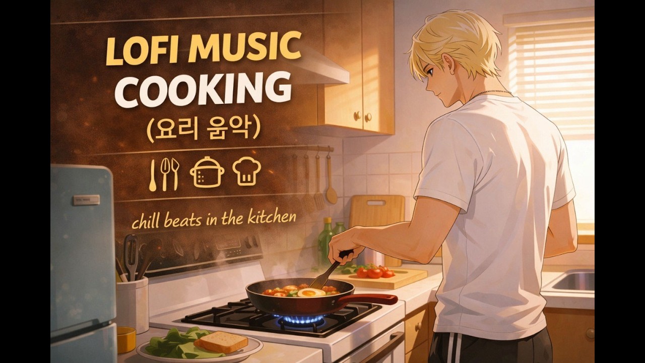 Cozy Kitchen Lofi Aesthetic 🍳 Lofi Music for Cooking & Relaxing (요리 음악)