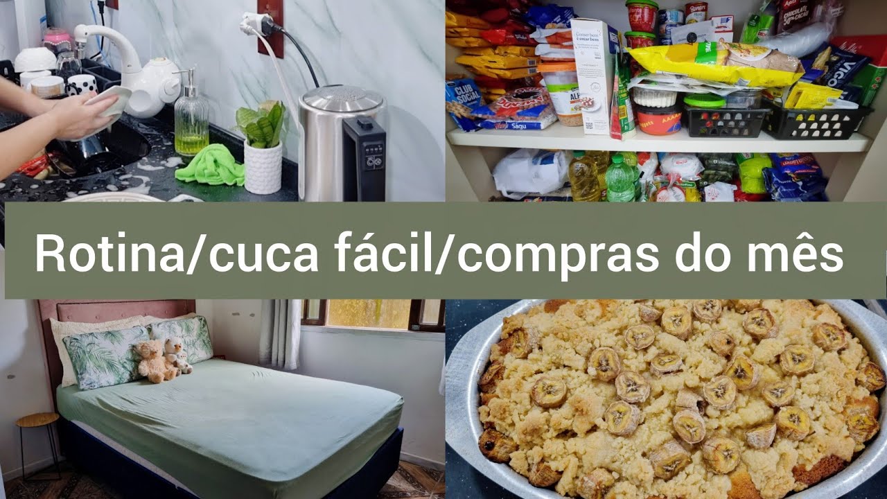 VOLG DE HOJE/ROTINA DE UMA DONA DE CASA FELIZ/FIZ CUCA FACIL/LIMPEZA /COMPRAS DO MÊS 
