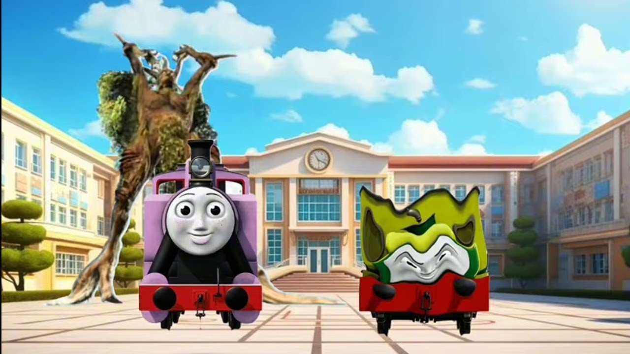 【踏切アニメ】あぶない電車 THOMAS FRIENDS RAINBOW COLORS RailroadCrossing Animation#train