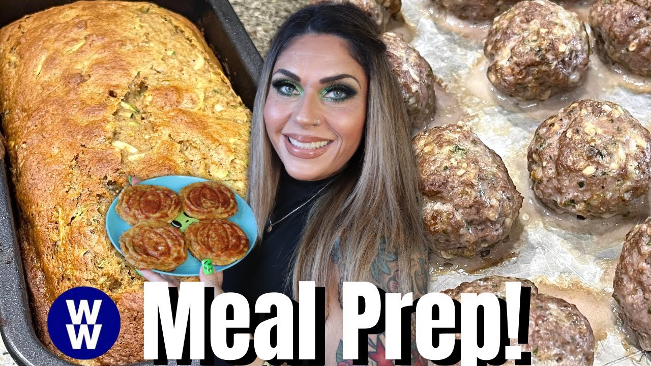 COZY WW MEAL PREP FOR WEIGHT LOSS - PUMPKIN CHAFFLES - ZUCCHINI BREAD & ITALIAN MEATBALLS!!