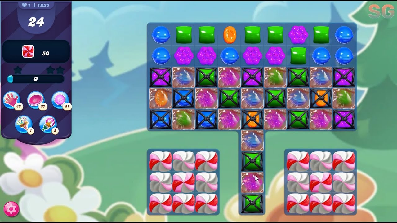 Candy Crush Saga Level 1831 (No Boosters)
