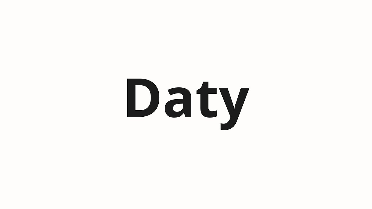 How to pronounce Daty | Даты (Dates in Russian)
