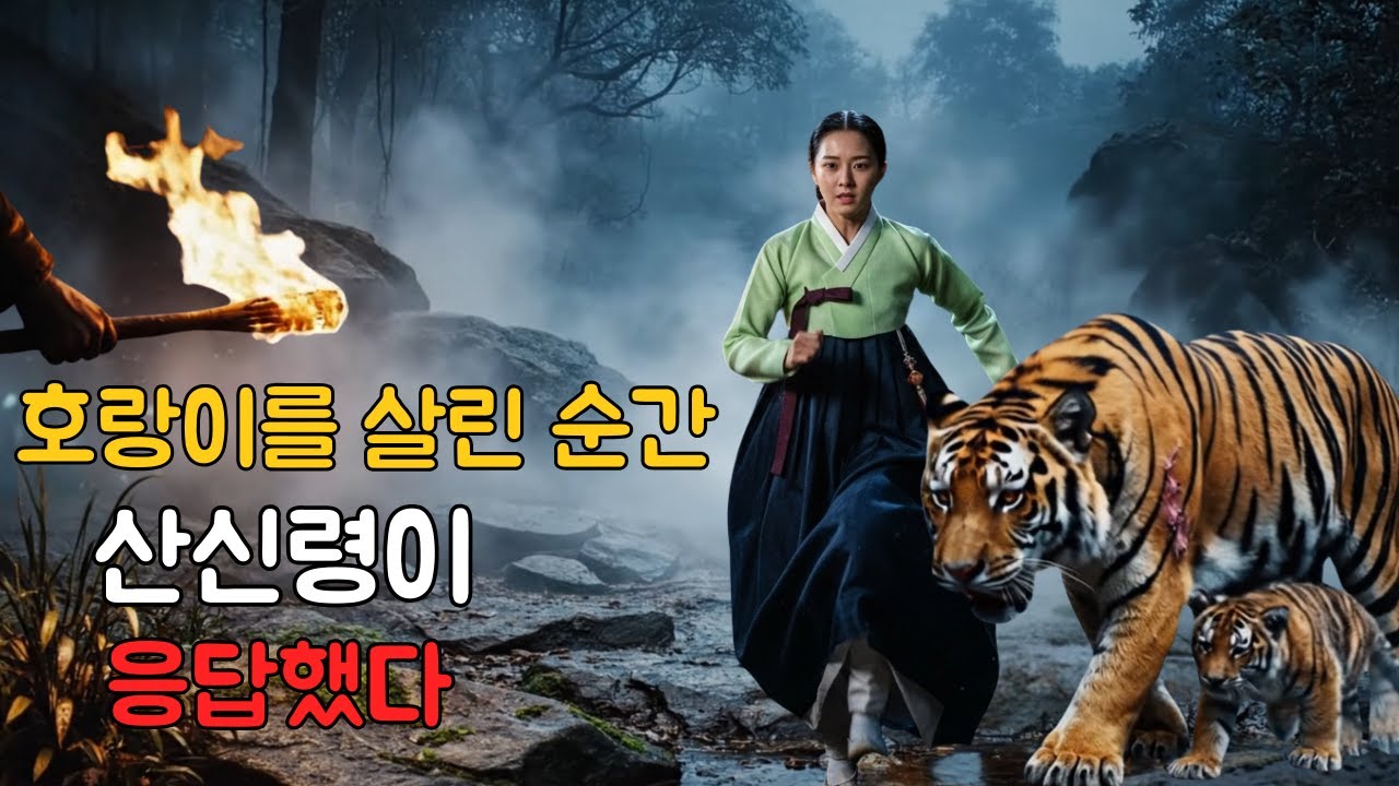 아기 호랑이의 부탁을 외면하지 않은 소녀… 산이 응답한 밤의 기적| 야담·민담·전설·설화·옛날이야기·오디오북.수면동화
