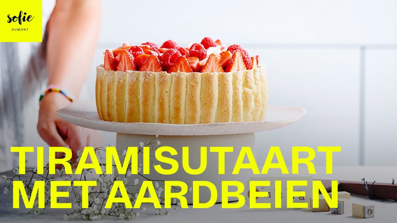 Feestelijke tiramisutaart met aardbeien 🍰 | Sofie Dumont