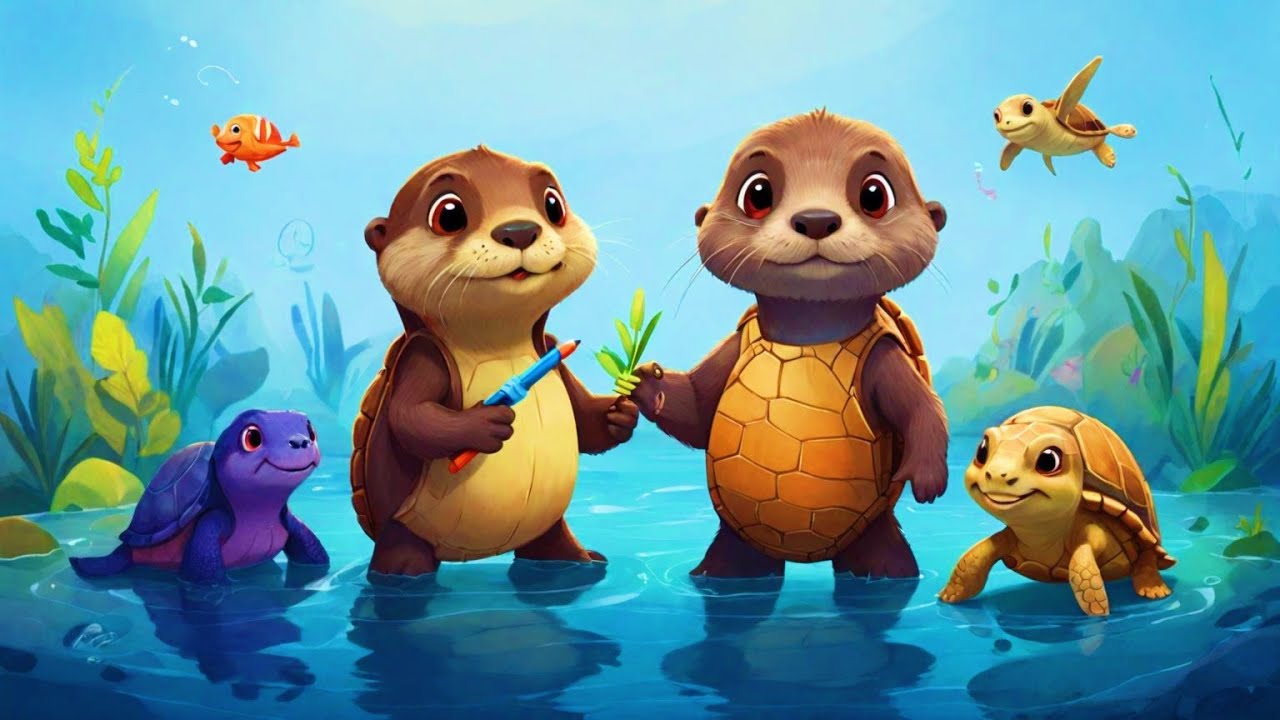 Oliver the Playful Otter's Day at the River | English Story For Kids | Bed Time Stories #storytime